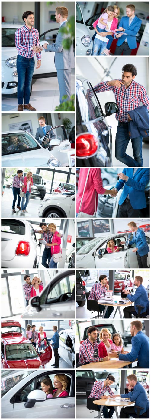 Showroom, purchase - sale of cars - Stock photo