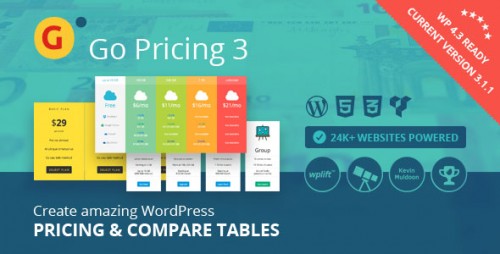 Download Nulled Go Pricing v3.1.1 - WordPress Responsive Pricing Tables Plugin product graphic
