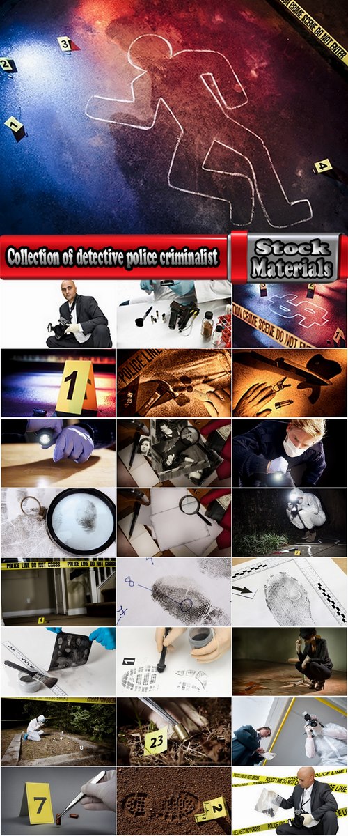 Collection of detective police criminalist crime scene investigation 25 HQ Jpeg