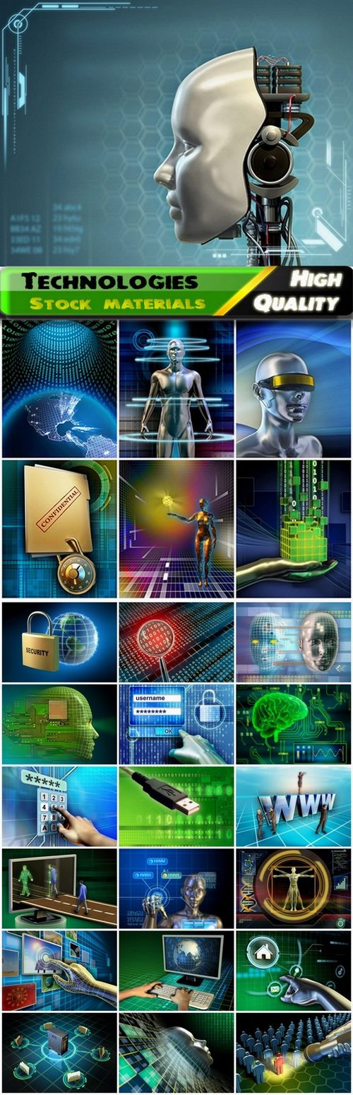 Creative technological conceptual images - 25 HQ Jpg