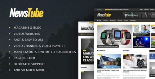 [GET] NewsTube v1.4.4 - Magazine Blog & Video product logo