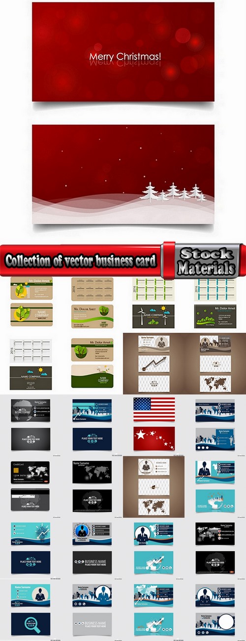 Collection of vector image flyer banner brochure business card 9-25 Eps
