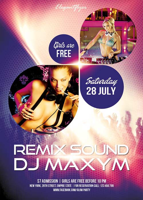 Remix Sound Flyer Template + Facebook Cover