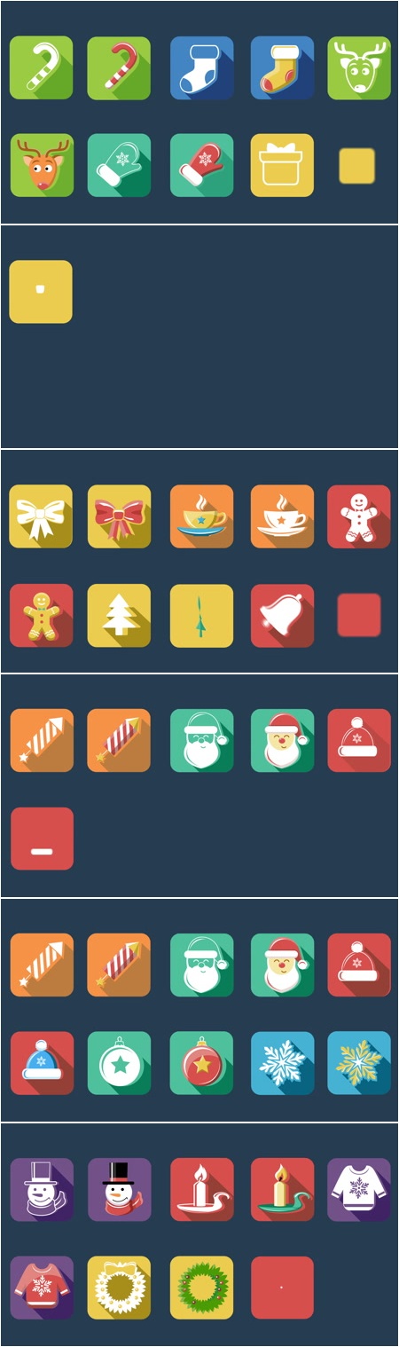 Pond5 - Flat Style Animated Christmas And New Year Icons 56667615