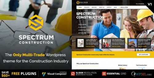 Nulled Spectrum v2.0.2 - Multi-Trade Construction Business Theme  