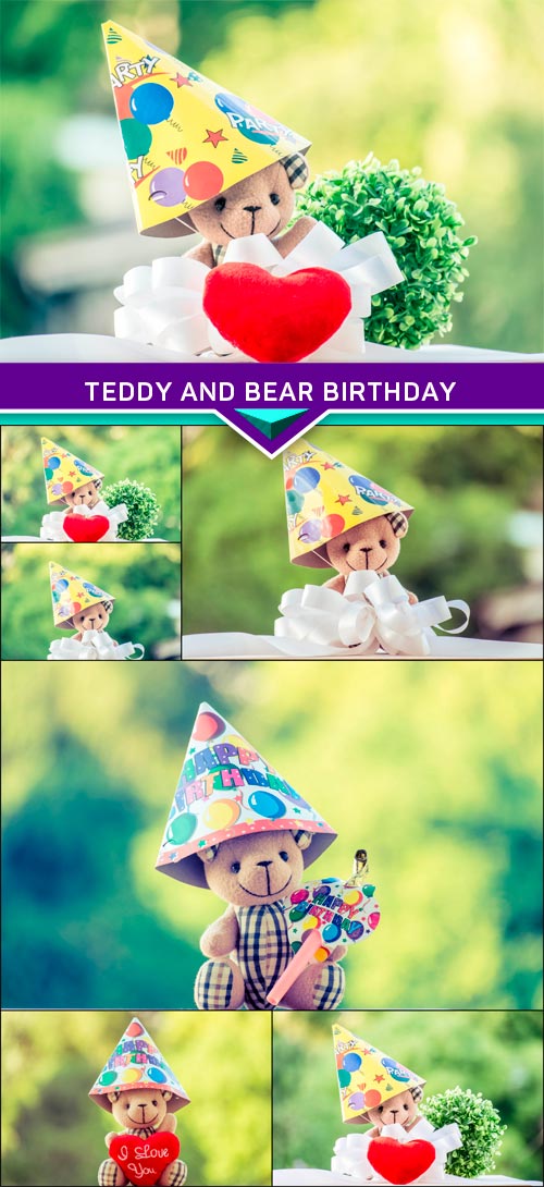 Teddy and bear birthday 7x JPEG