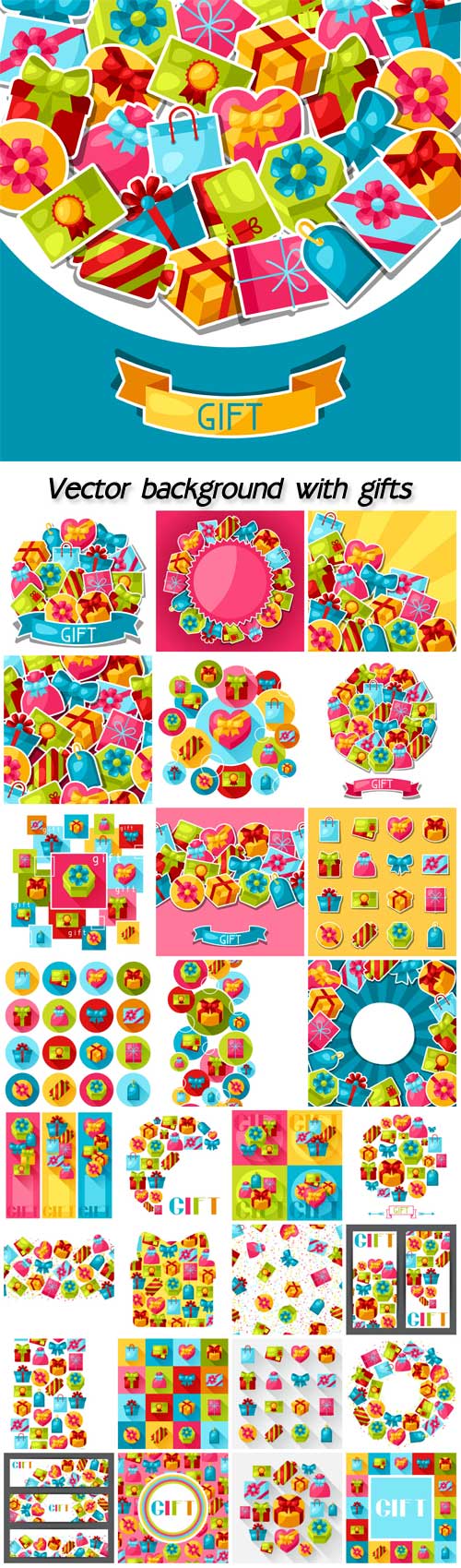 Vector background with gifts
