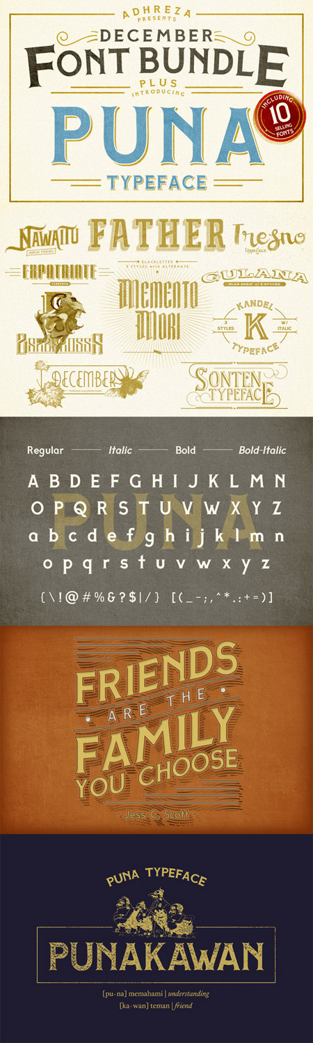 CM - Adhreza's Bundle + PUNA Typeface 475232