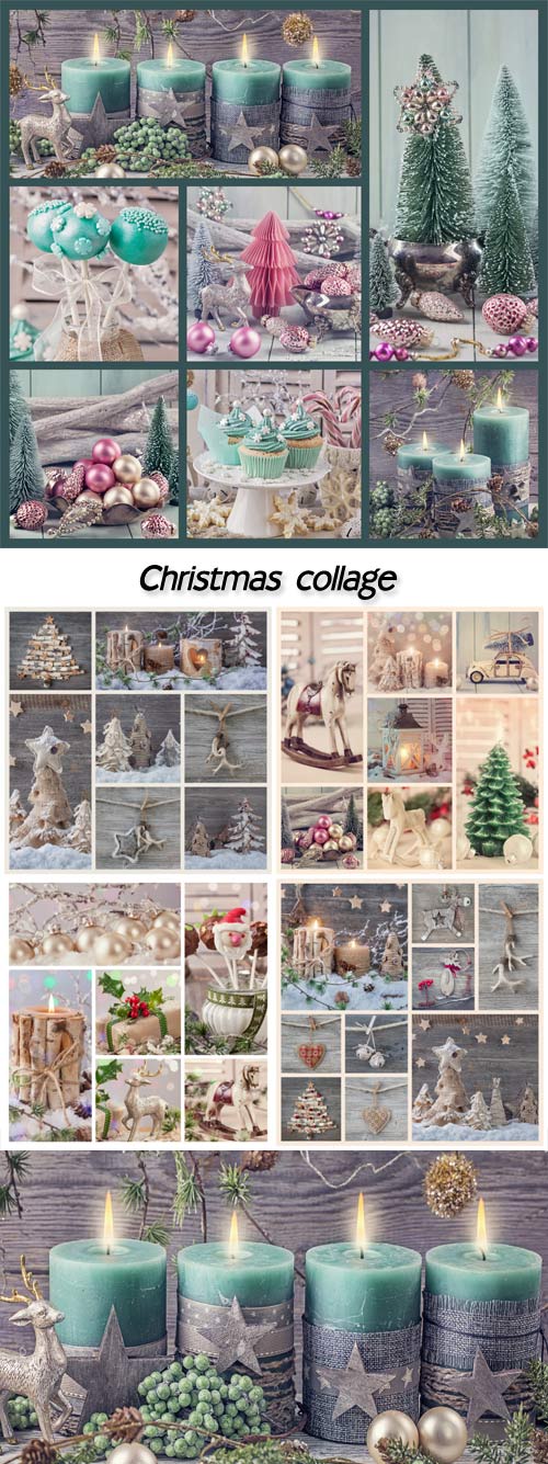 Winter collage, christmas