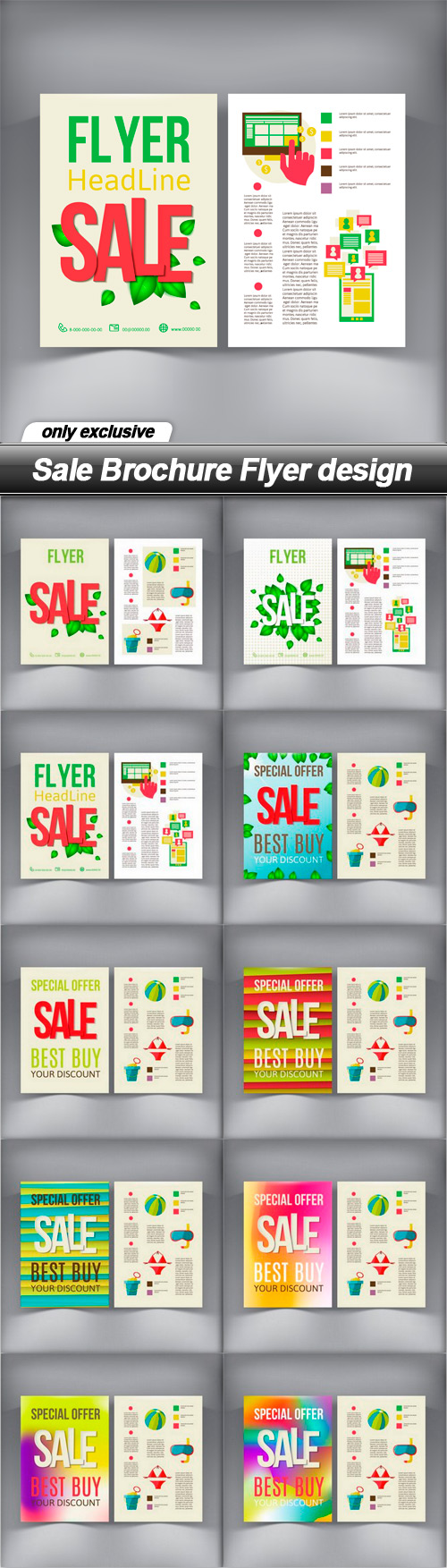 Sale Brochure Flyer design - 10 EPS