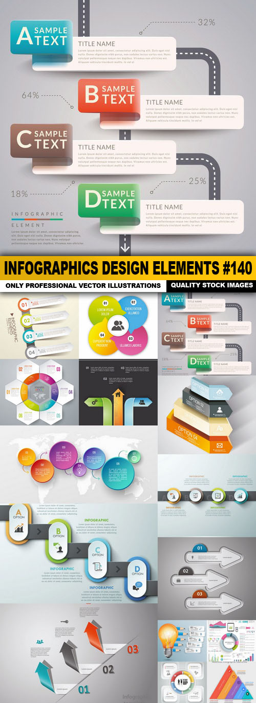 Infographics Design Elements - 15 Vector