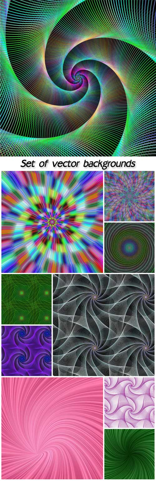 Set of vector backgrounds with abstraction