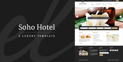 NULLED Soho Hotel v1.9.7 - Responsive Hotel Booking WP Theme product cover