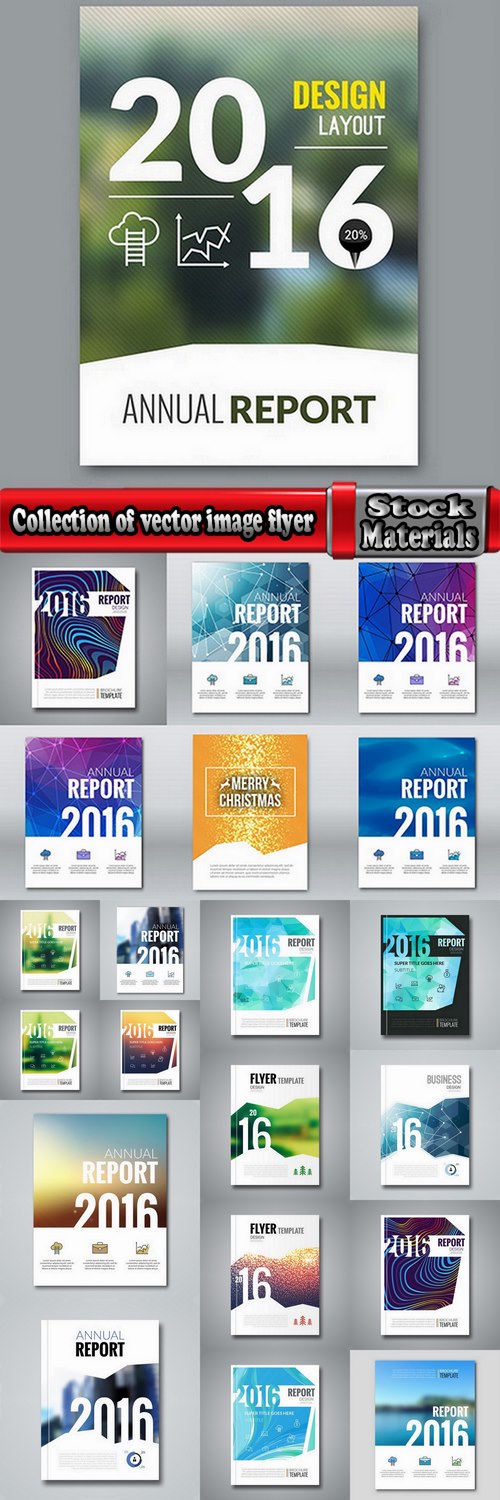 Collection of vector image flyer banner poster 2016 21 EPS