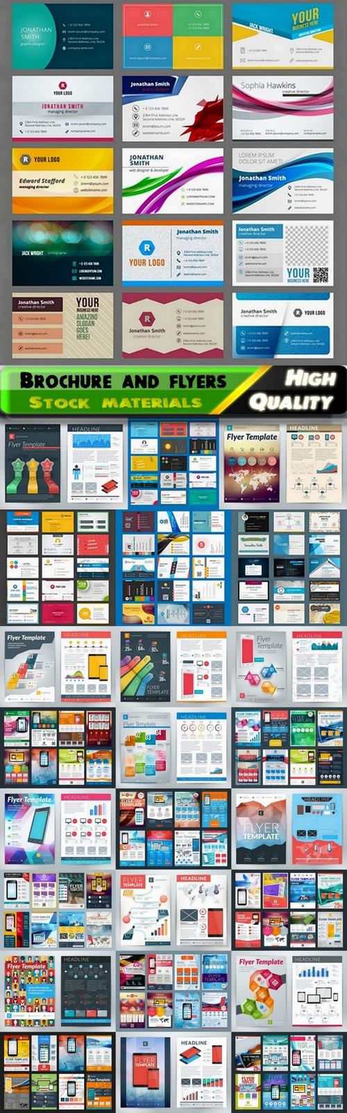 Brochure and flyers template design in vector from stock #73 - 25 Eps