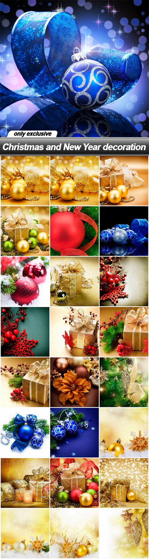 Christmas and New Year decoration - 25 UHQ JPEG