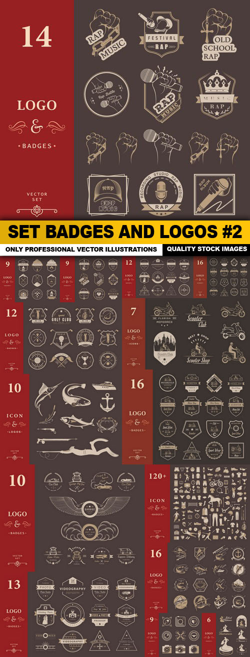 Set Badges And Logos #2 - 15 Vector