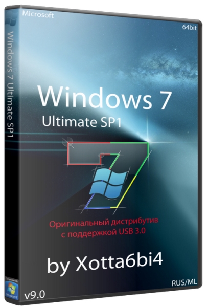 Windows 7 Ultimate SP1 by Xotta6bi4 v.9.0 (x64/2015/RUS/ML)