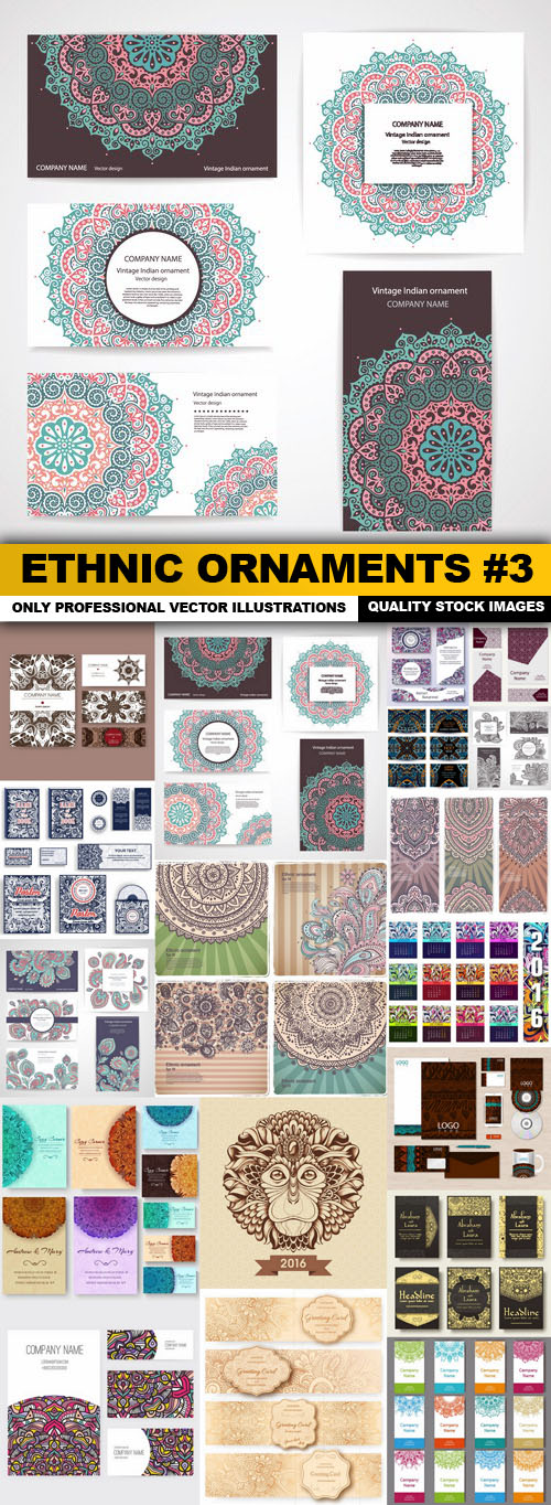 Ethnic Ornaments #3 - 18 Vector