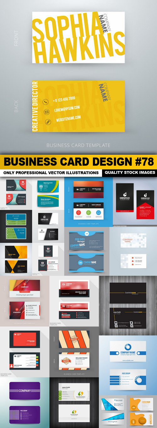 Business Card Design #78 - 21 Vector