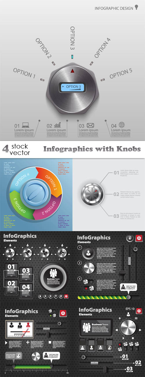 Vectors - Infographics with Knobs