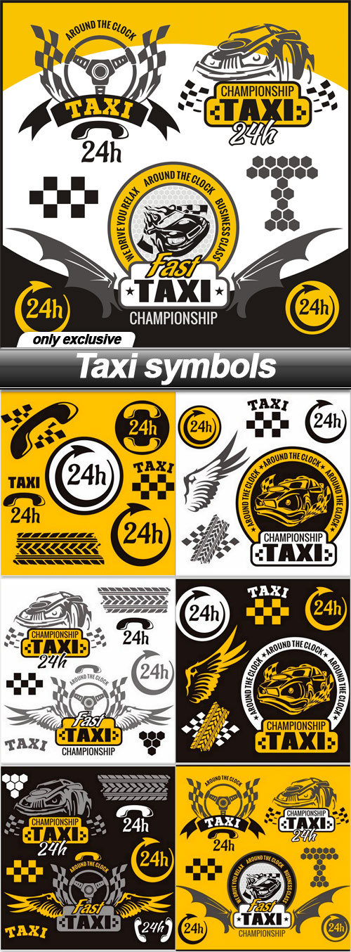 Taxi symbols - 7 EPS