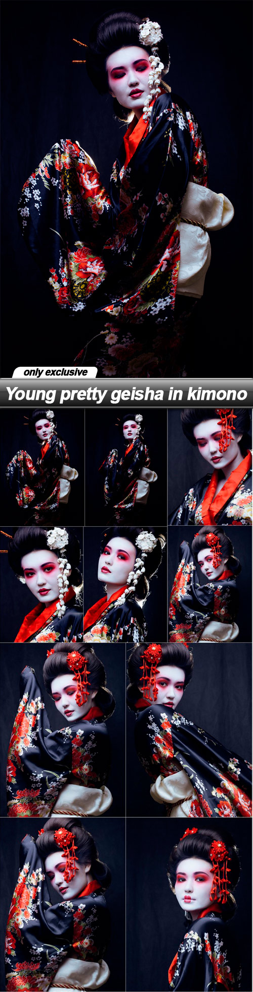 Young pretty geisha in kimono - 10 UHQ JPEG