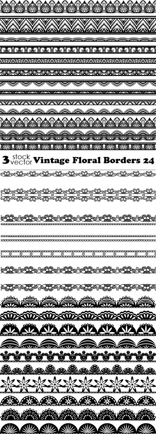 Vectors - Vintage Floral Borders 24