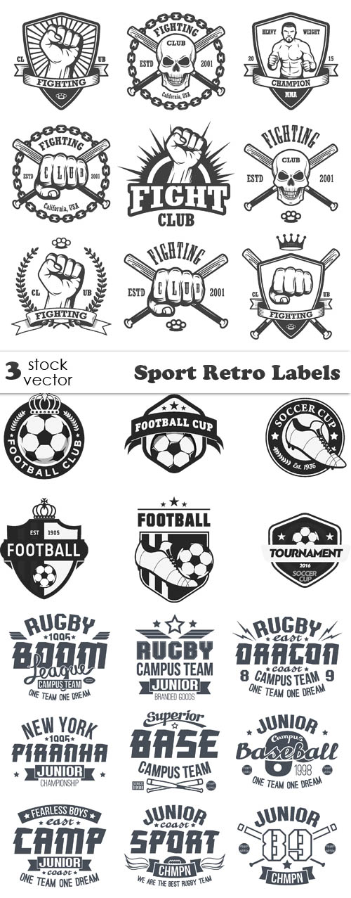 Vectors - Sport Retro Labels