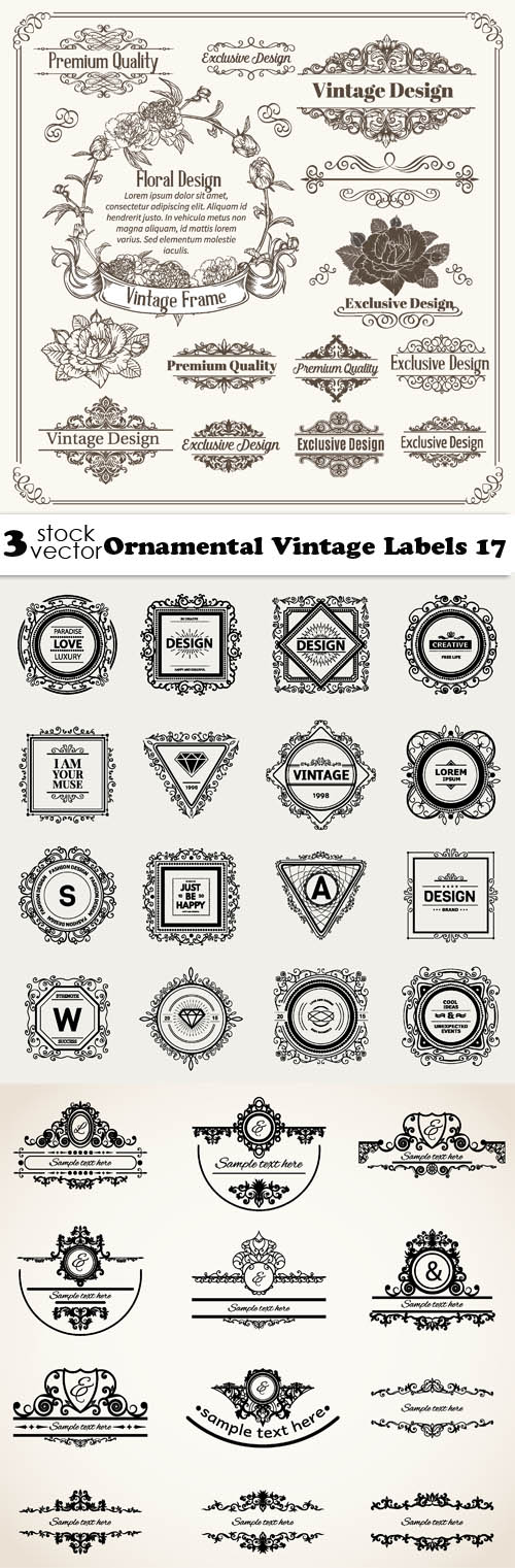 Vectors - Ornamental Vintage Labels 17