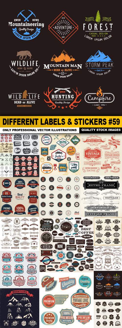 Different Labels & Stickers #59 - 20 Vector