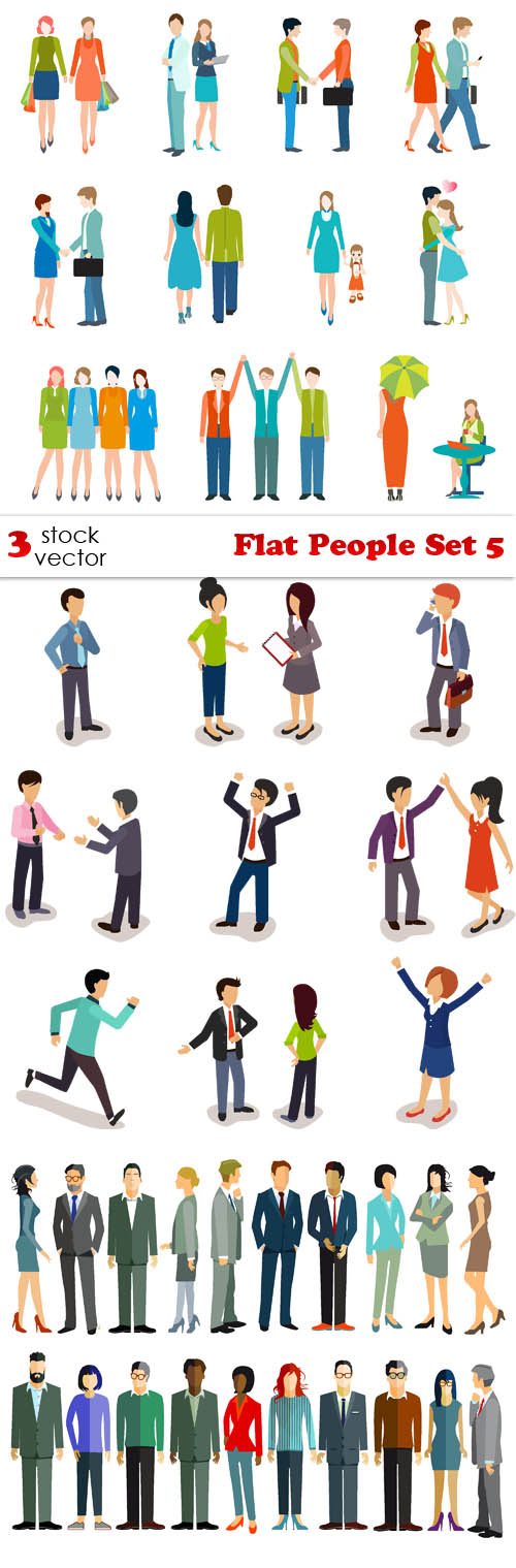 Vectors - Flat People Set 5