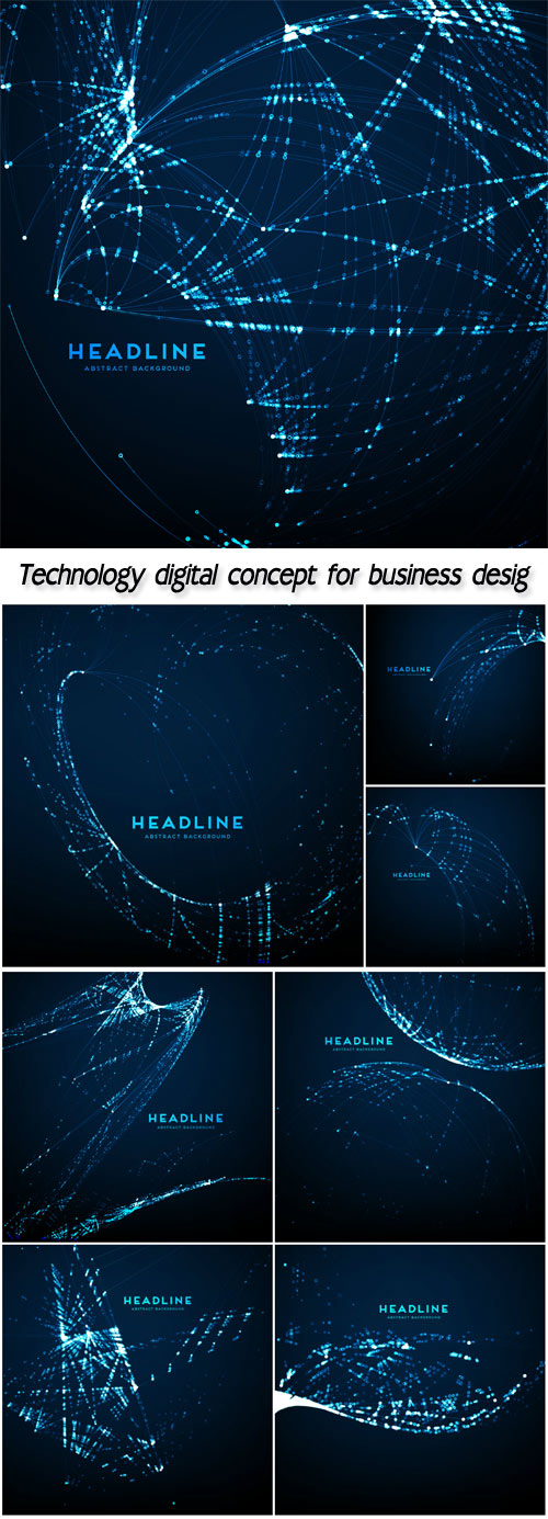 Technology digital concept for business design