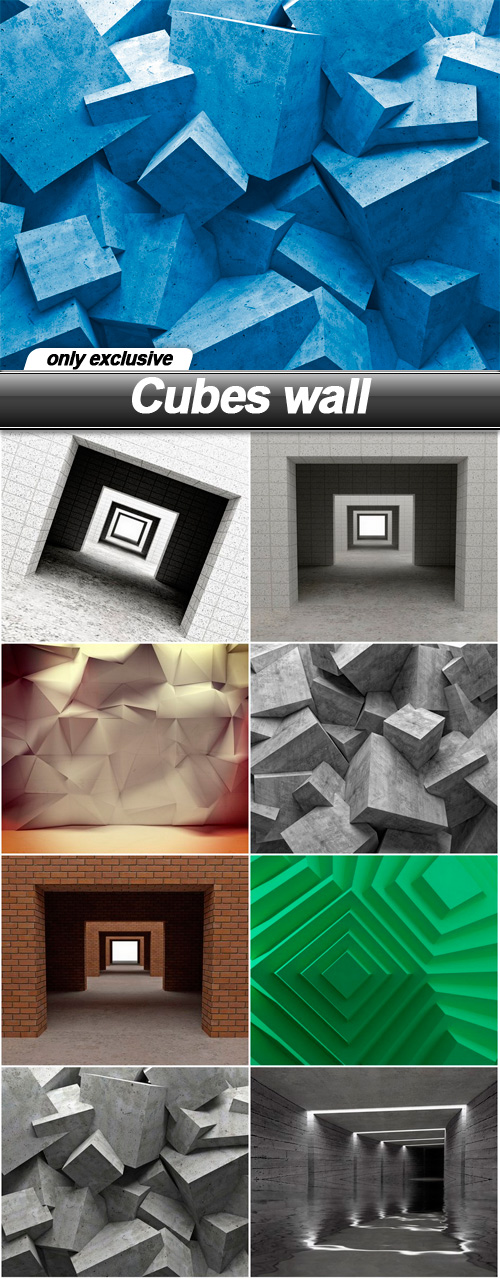 Cubes wall - 9 UHQ JPEG