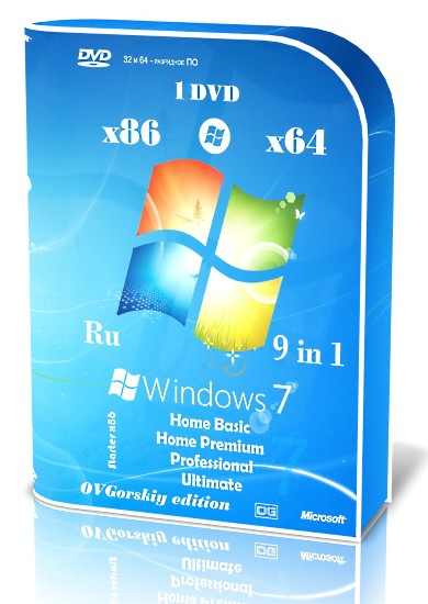 Microsoft Windows 7 SP1 x86/x64 9 in 1 Origin-Upd (01.2016/RUS/by OVGorskiy®)