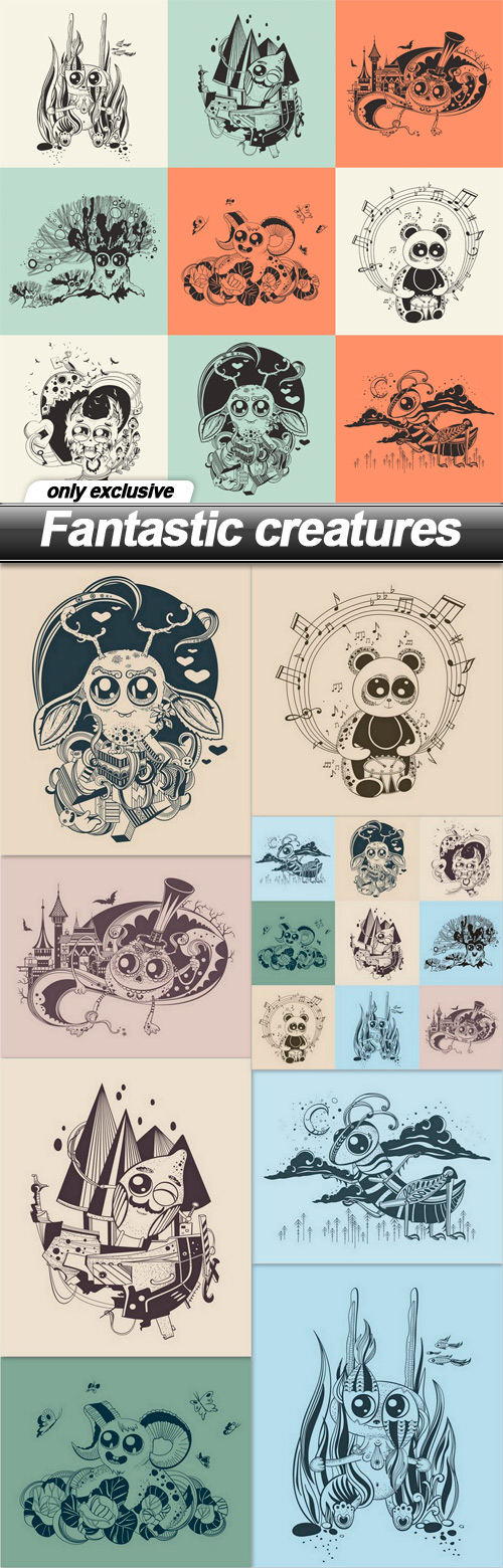 Fantastic creatures - 9 EPS