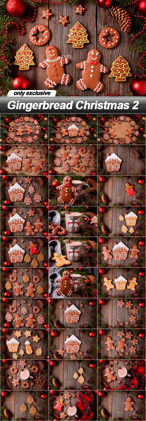 Gingerbread Christmas 2 - 30 UHQ JPEG