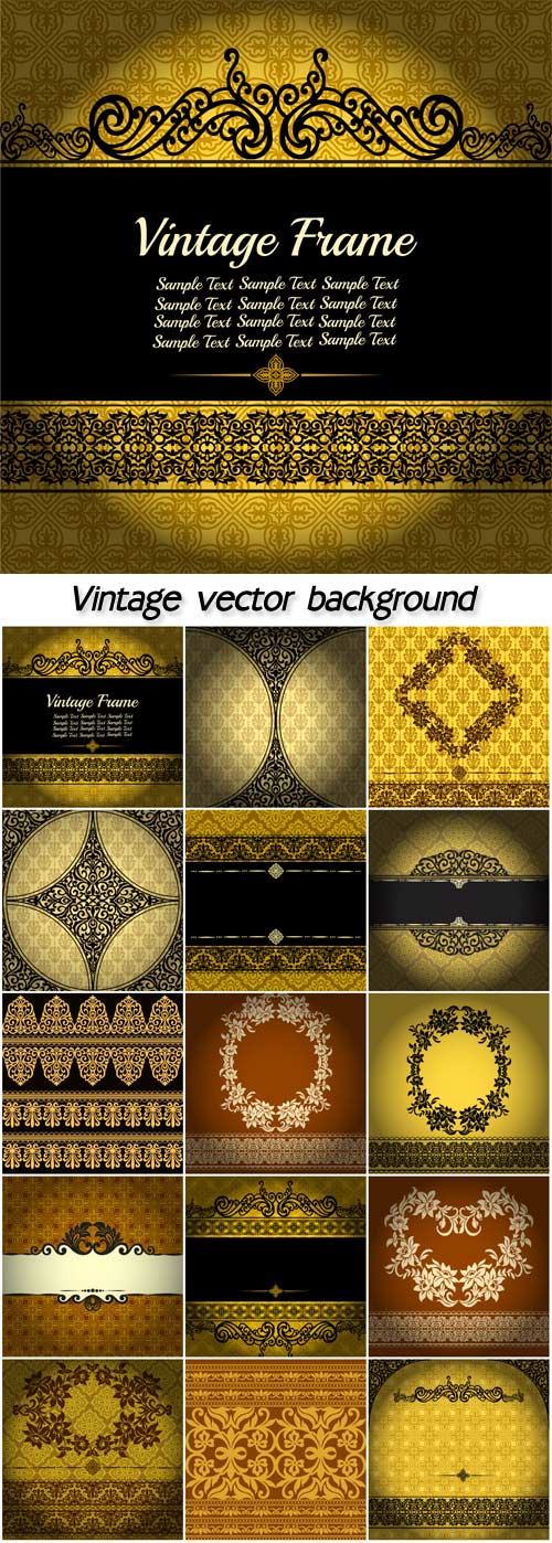Vector backgrounds, vintage patterns, ornaments