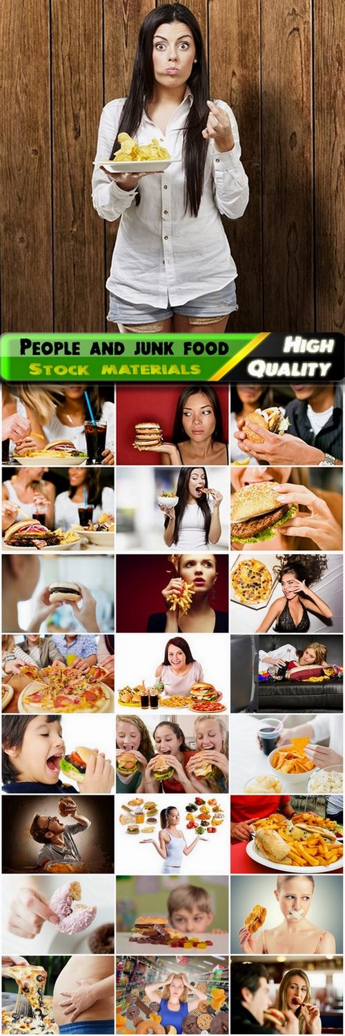 People and junk food conceptual - 25 HQ Jpg