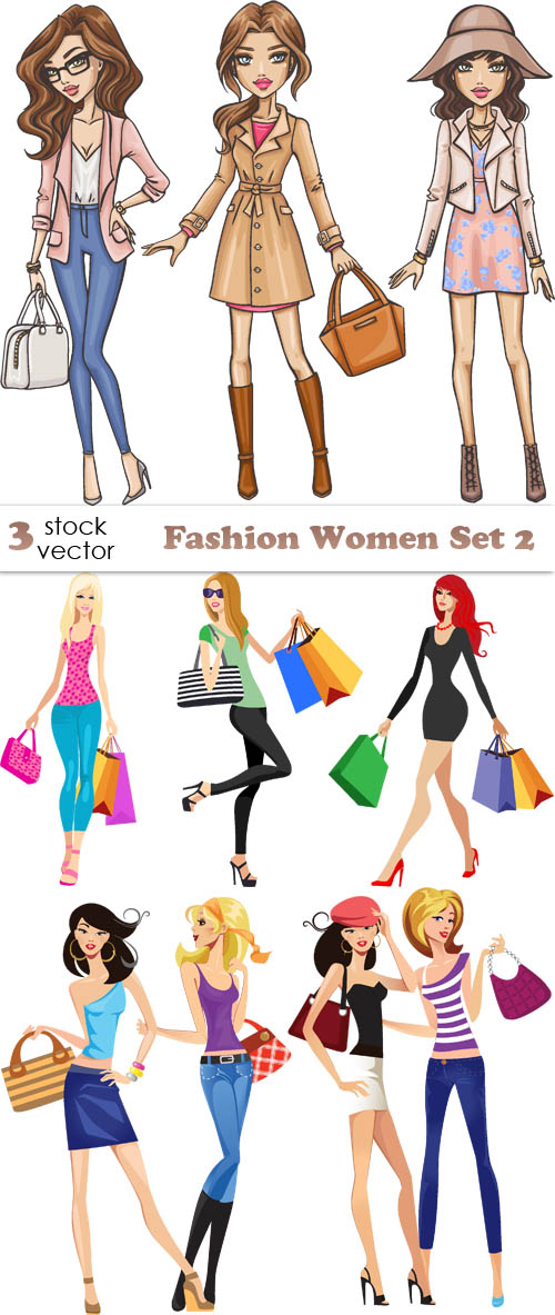 Vectors - Fashion Women Set 2