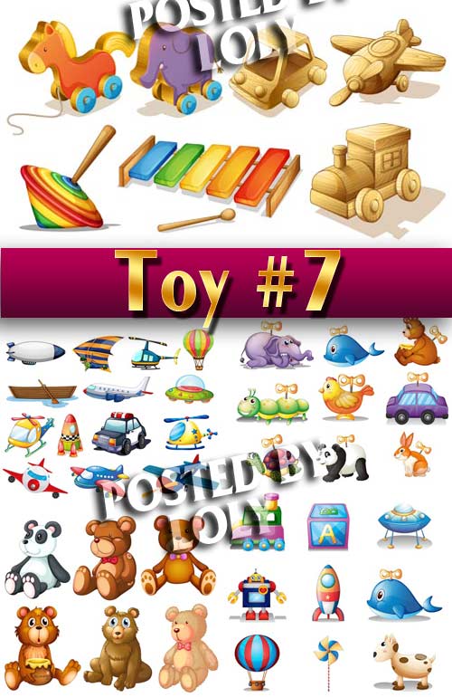 Детские игрушки # 7 - Векторный клипарт