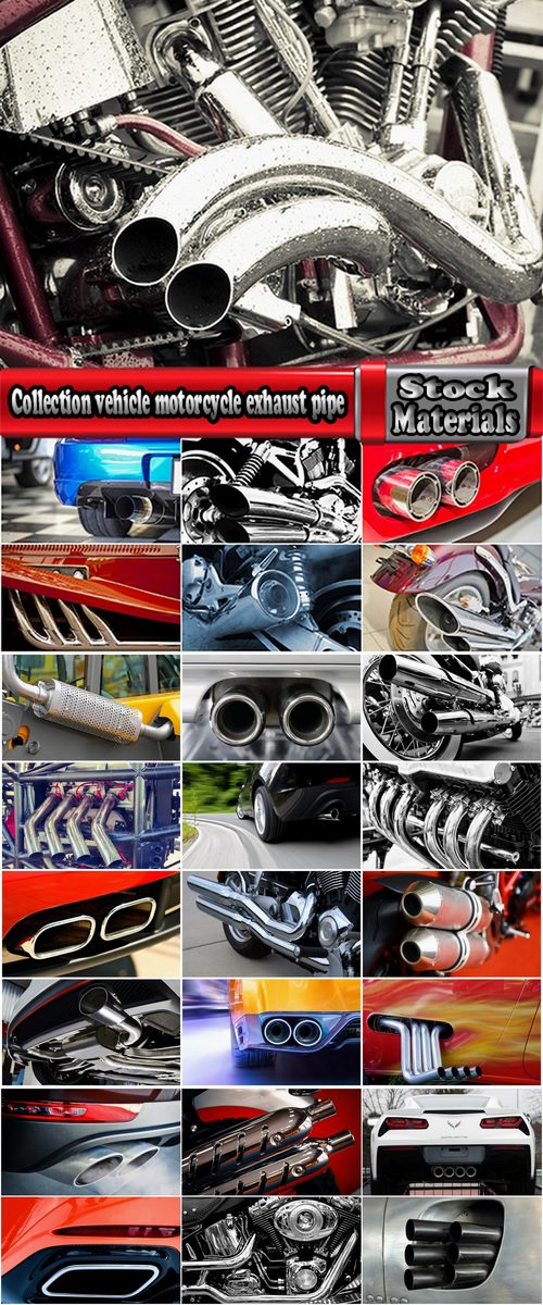 Collection vehicle motorcycle exhaust pipe exhaust system 25 HQ Jpeg