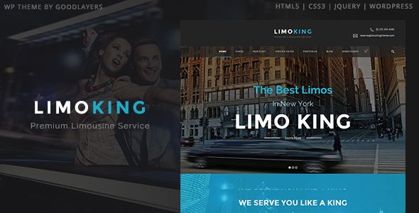 Limo King - Limousine  Transport Car Hire Wordpress Theme
