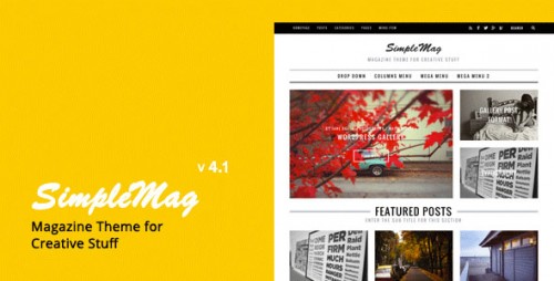 Nulled SimpleMag v4.1 - Magazine theme for creative stuff - WordPress Theme logo