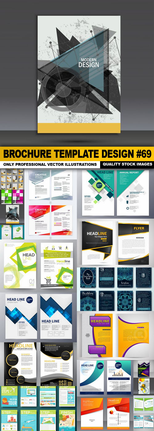 Brochure Template Design #69 - 20 Vector