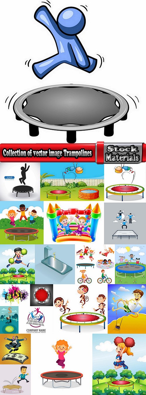 Collection of vector image Trampolines fun 21 EPS