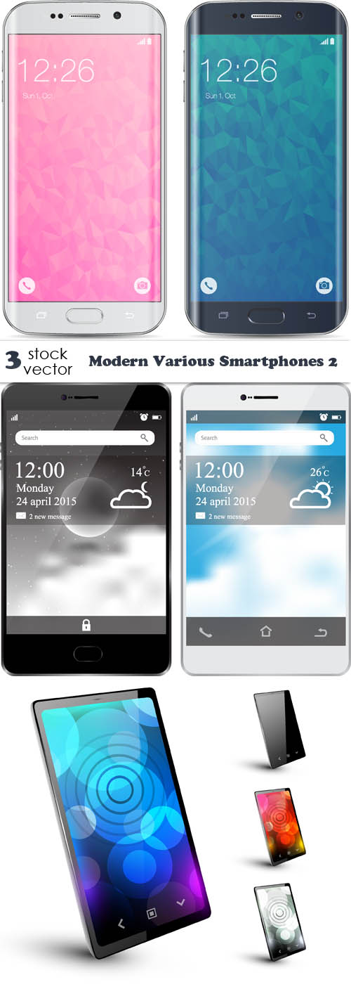 Vectors - Modern Various Smartphones 2