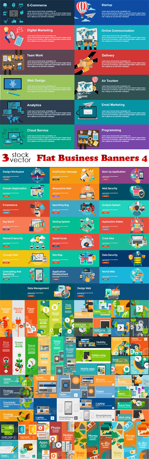 Vectors - Flat Business Banners 4