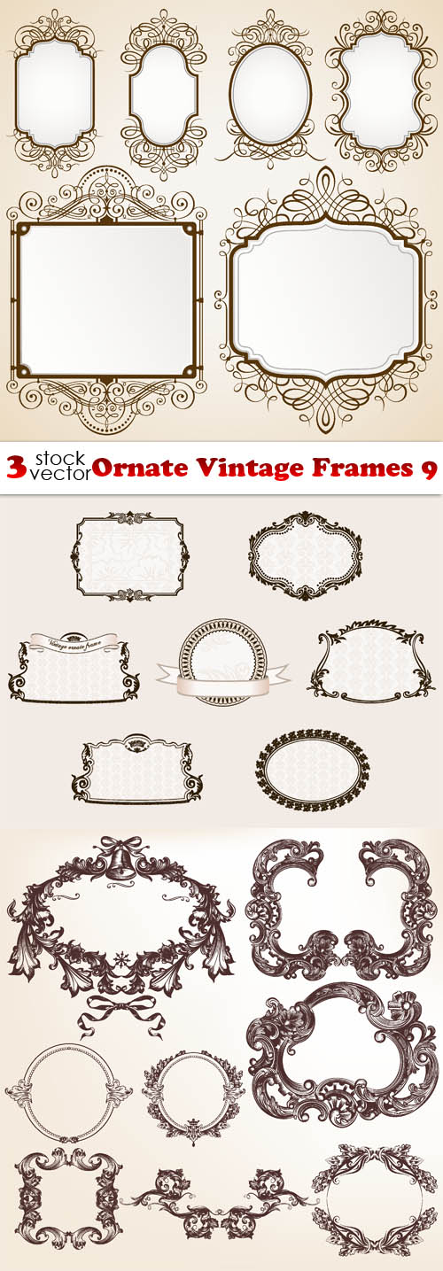 Vectors - Ornate Vintage Frames 9