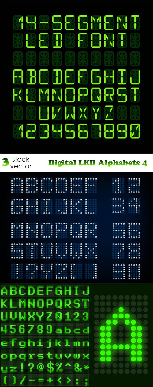 Vectors - Digital LED Alphabets 4